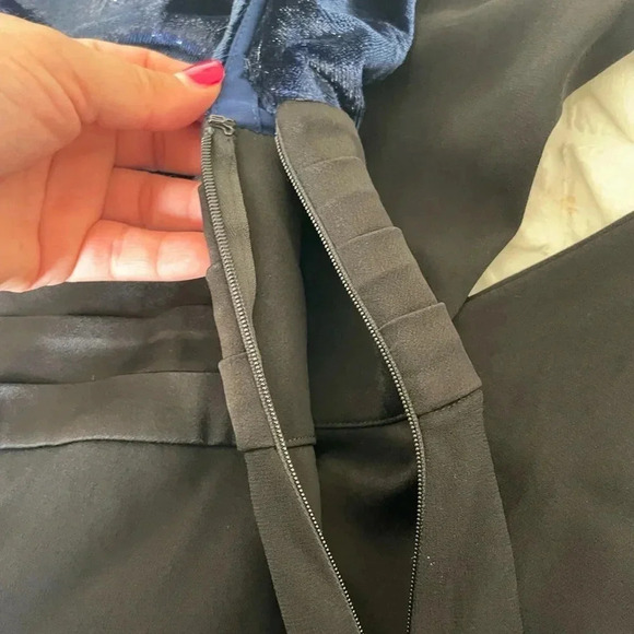 Ramy Brook Benji metallic jumpsuit in navy black - Picture 6 of 11